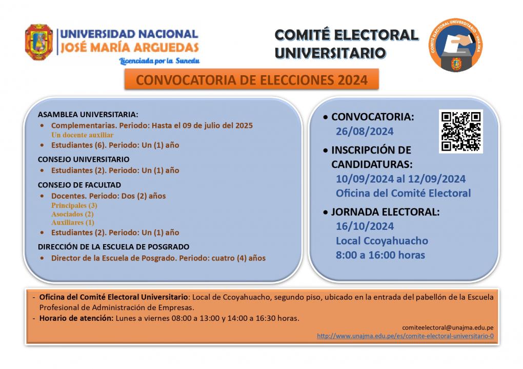 CONVOCATORIA DE ELECCIONES 2024