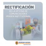 RECTIFICACIÓN DE LA UNIVERSIDAD NACIONAL JOSÉ MARÍA ARGUEDAS